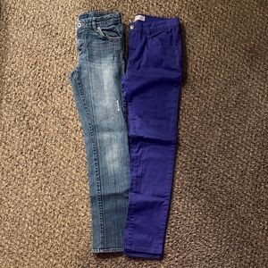 Levis Blue Jeans and Purple Epic Threads Pants Skinny Set